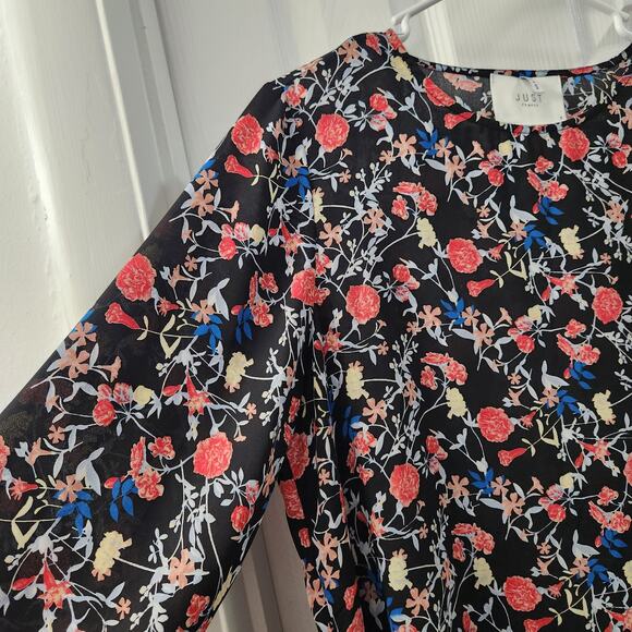 JUST Female Floral Blouse S‎ Cottagecore Office Feminine - Picture 5 of 8